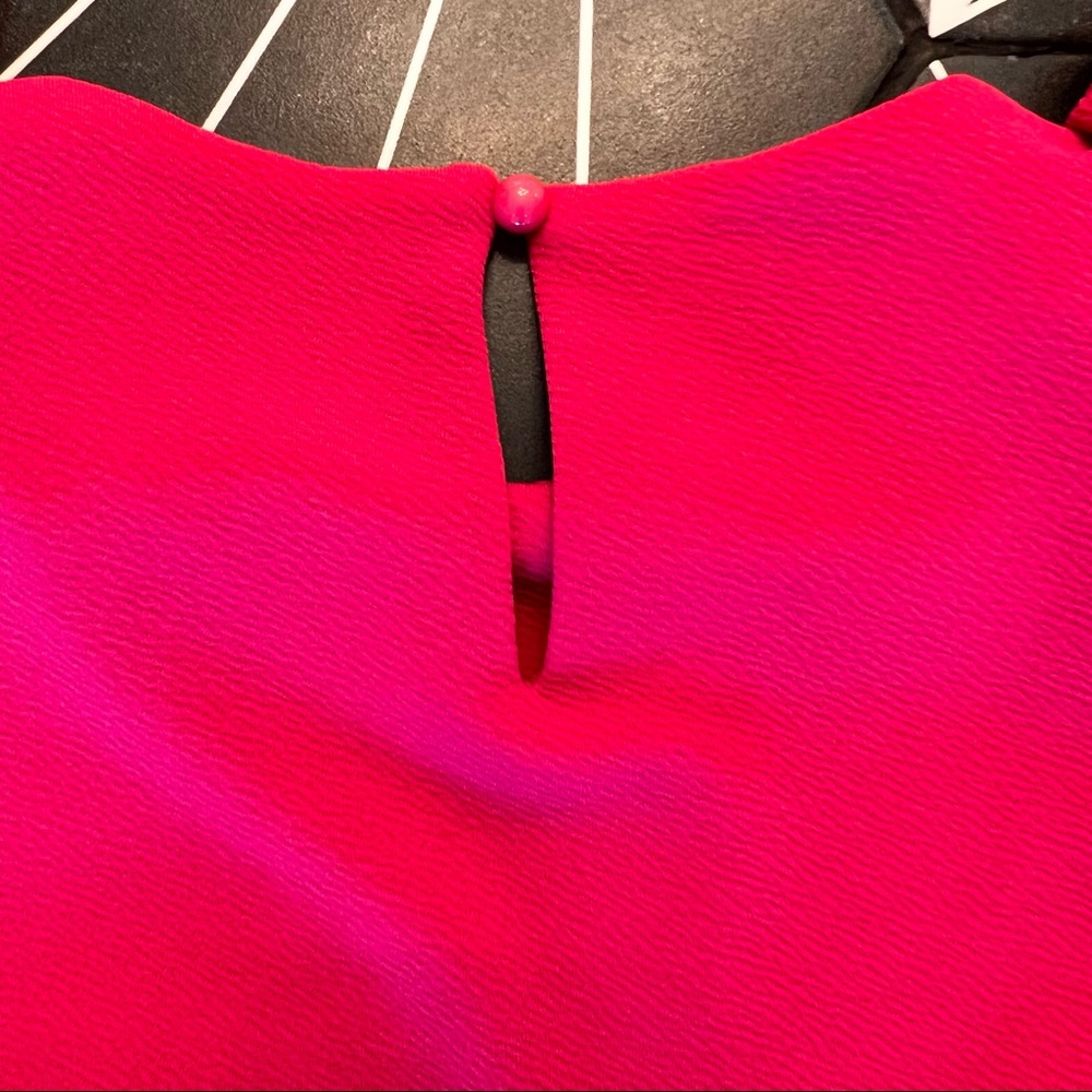 Hot Pink Ruffle-Sleeve Top | Size XS - Picture 5 of 5